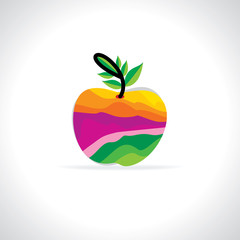 creative apple concept vector illustration 