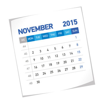November 2015 European Calendar