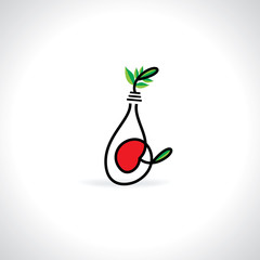 creative health idea with cherry vector illustration 