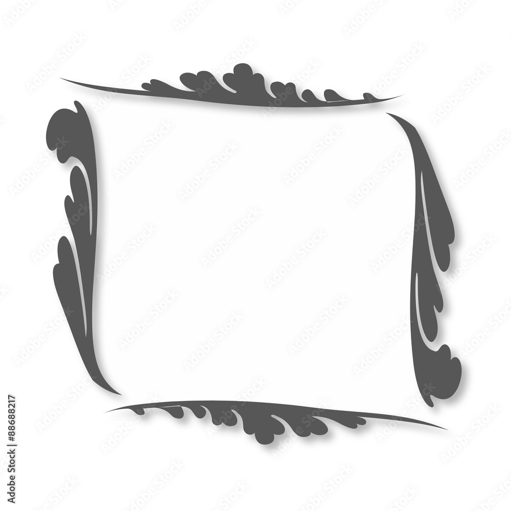 Poster frame of the patterns with shadow