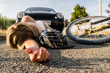 Sturz mit dem Fahrrad