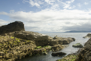Fototapeta na wymiar Garron Point Rocks, Northern Ireland