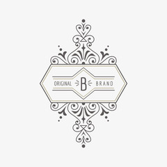 Vintage Frame - for Monogram or Calligraphic Design - in vector