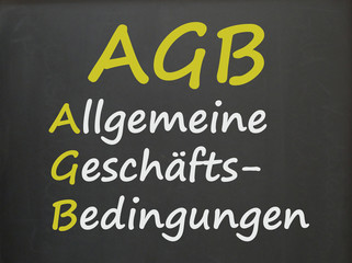 Fototapeta na wymiar AGB (Allgemeine Geschäftsbedingungen)