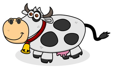 a smiling cow on profile