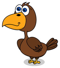 a raven smiling on profile