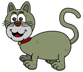 a smiling cat on profile