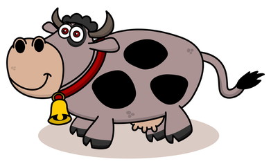 a smiling cow on profile