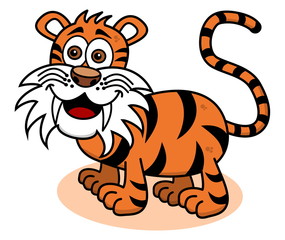 a tiger smiling on profile