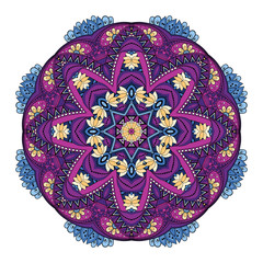 Vector Beautiful Deco Colored Mandala