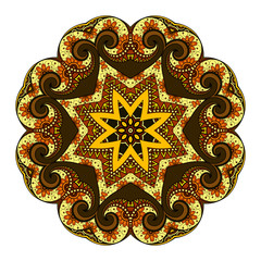 Vector Beautiful Deco Colored Mandala
