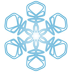 Schneeflocke, Schnee, Winter, Symbol, Vektor, blau, freigestellt