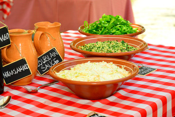 Salad bar catering, tabuleh