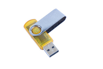 Yellow usb flash drive
