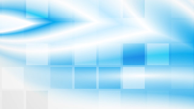Blue tech abstract wavy background with squares. Video animation HD 1920x1080