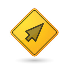 Awareness sign with  a cursor