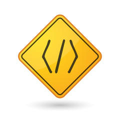 Awareness sign with  a code sign