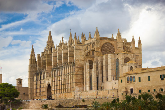 The Cathedral of Santa Maria of Palma de Mallorca, La Seu, Spain