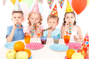Little children during birthday party