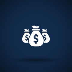 Vector money bags edit layers icon funds buy