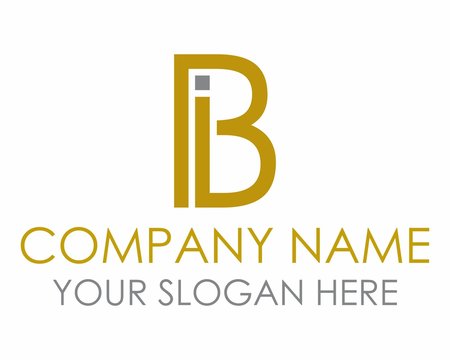B typography logo vector