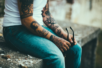 Hipster male chilling