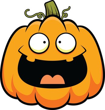 Cartoon Cute Pumpkin Happy