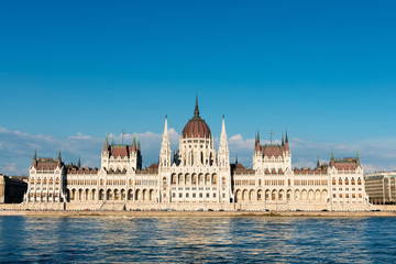 Hungarian Parliament in Budapest across the Danube