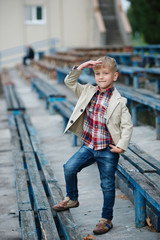 cute little boy posing portrait