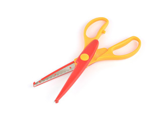 Used serrated color scissors