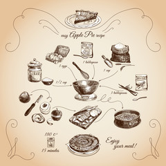 Simple Apple pie recipe. Step by step.