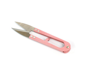 Scissors for thread cutting isolated on white background