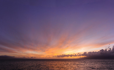 Fototapeta na wymiar May Sunset From Maui