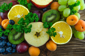 Fruits on the dining table
