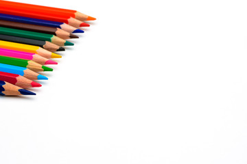 Sharpened colored pencils