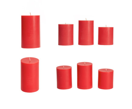 A selection of red candles