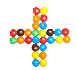 symbol sign of colorful candy on a white background