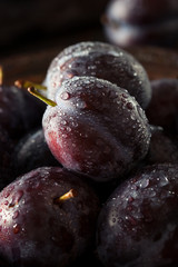 Organic Ripe Purple Prune Plums