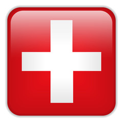 Obraz premium Switzerland Flag Smartphone Application Square Buttons