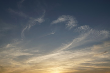 Sky, clouds. Sunset