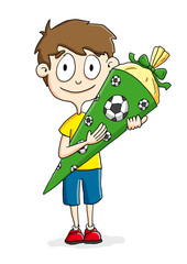 Junge mit Schultüte