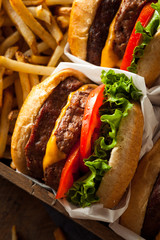 Double Cheeseburgers and French Fries