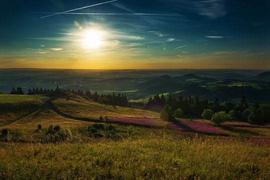 Sonnenuntergang auf der Wasserkuppe