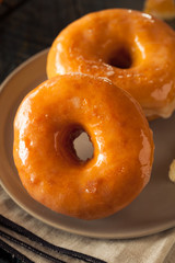 Homemade Round Glazed Donuts