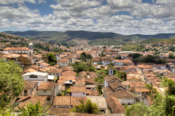 Fototapeta na wymiar View over the colonial town of Mariana, Minas Gerais, Brazil 