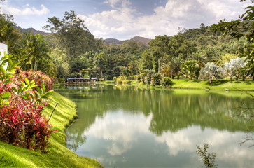 Fototapeta na wymiar Lake in Inhotim, Minas Gerais, Brazil 