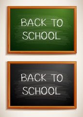 Fototapeta premium Green and black blackboard