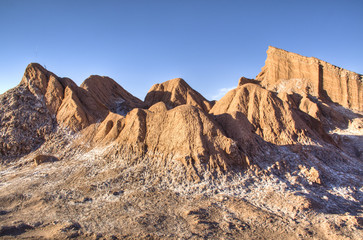 Rocks in the Atacama desert in Chile
