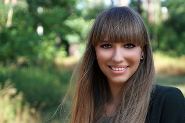 Obraz premium Happy beautiful girl