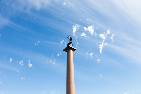 Alexander column on the background of a beautiful sky
